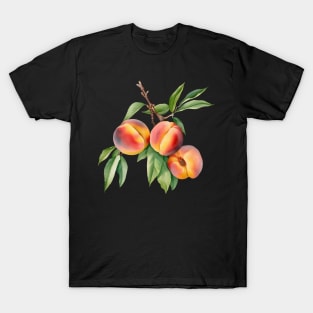 Peaches Boho Summer Fruits T-Shirt